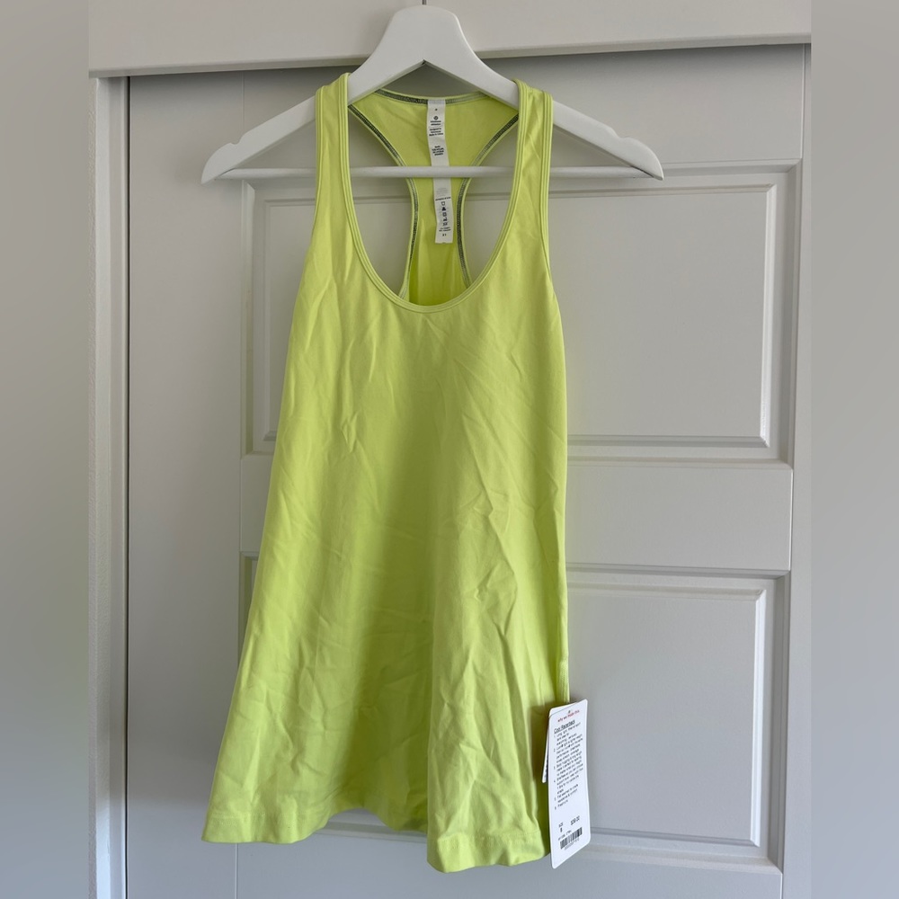 Lululemon Cool Racerback Tank Citron Light Green Size 8 NWT